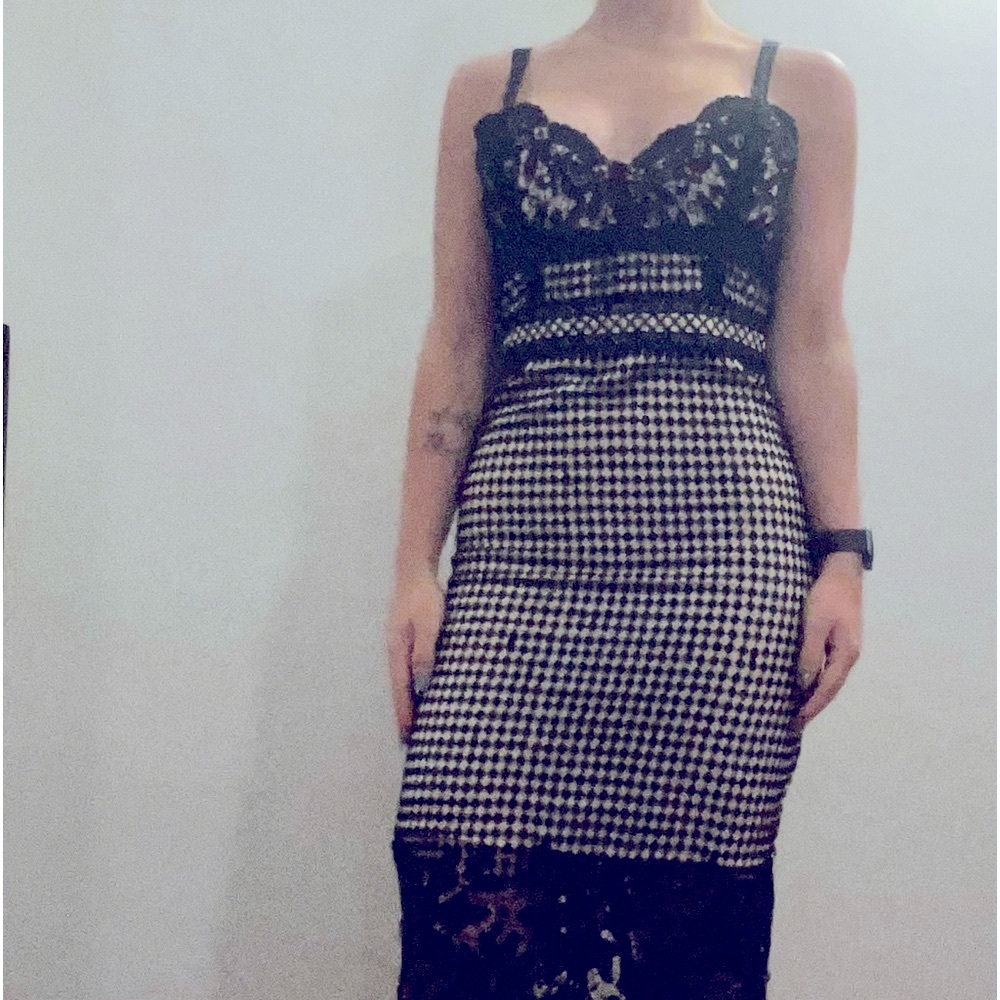 Womens gorgeous, NWT Black/white strapless dress, sz S/2-4